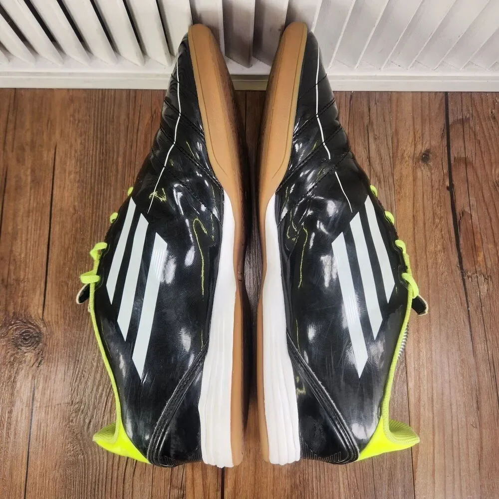 Adidas F50 Adizero TRX Mens Sz 12 Black Green Indoor Soccer Boots Shoes U41856